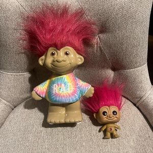 Kids retro Troll piggy bank with small Trol Funkopop